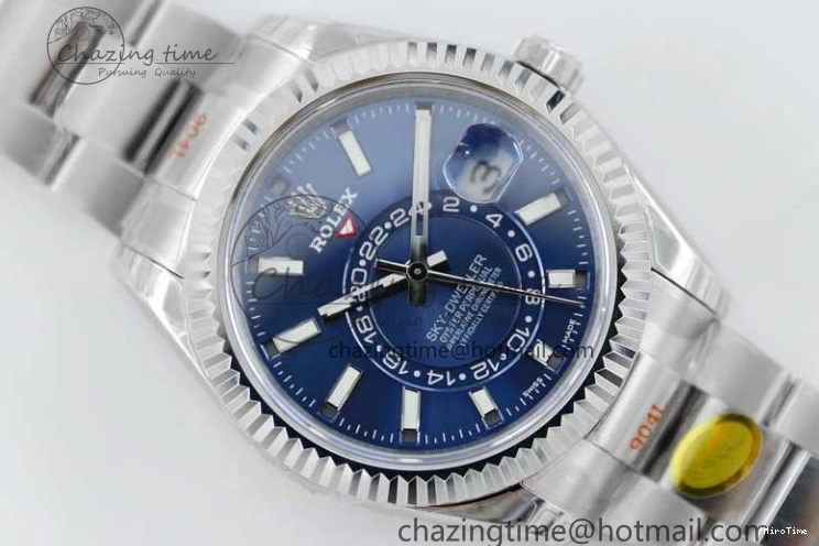 MiroTime 1222 FashionForward Sky-Dweller 326934 904L SS Noob 1:1 Best Edition Blue Dial on SS Bracelet Asian 23J to 2402